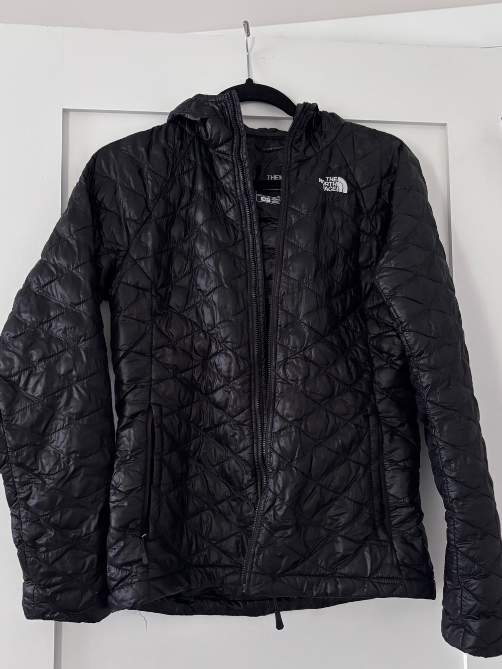 The North Face Thermoball Black Quilted Hooded Packable Jacket